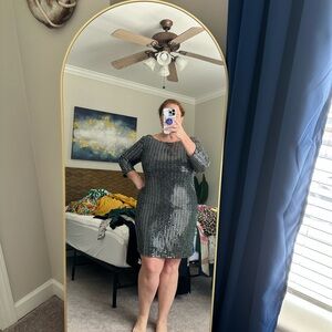 Elegant black and silver Sequin Dress
